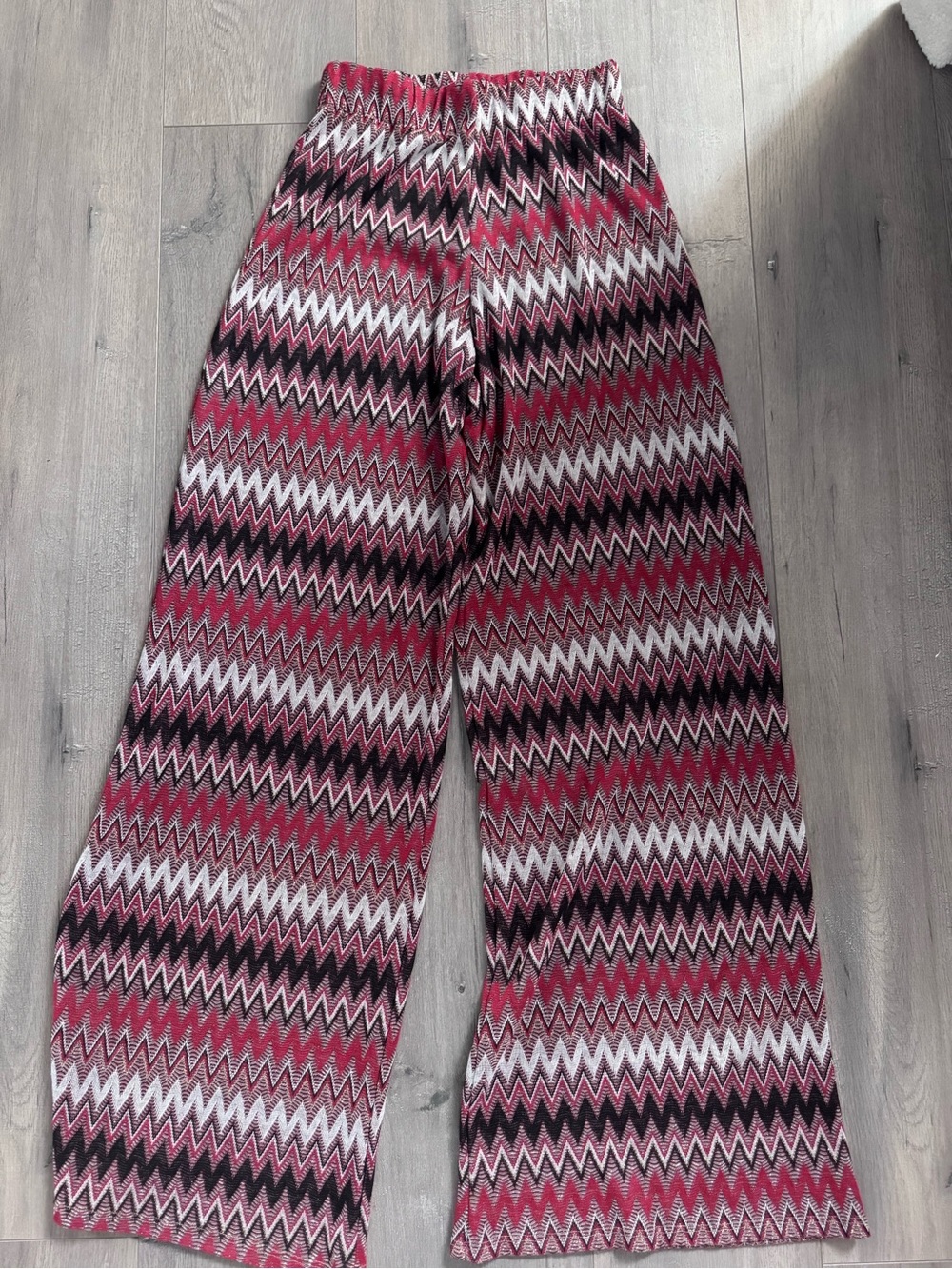 Misa Los Angeles Wide-Leg Chevron Knit Pants